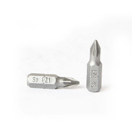 Superior Steel 1# Single End Pozidriv Screwdriver Bits - 1 Inch Long, PK 50 BZ101-50PK